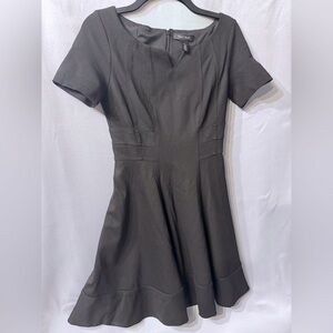 White House Black Market Ponte Dress Womens 0 Short Sleeve Fit & Flare Stretch